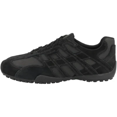Afbeelding van Geox Sneakers laag, Heren, Maat: 46, Black Leer/ synthetisch