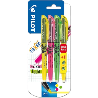 Afbeelding van Pilot markeerstift Frixion Light, blister met 4 stuks (3 + 1 GRATIS) i