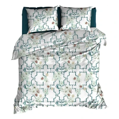 Afbeelding van Dekbedovertrek Satin d&#039;or Viola Mint Teal Satijn 200 x / 220 cm 2 Persoons