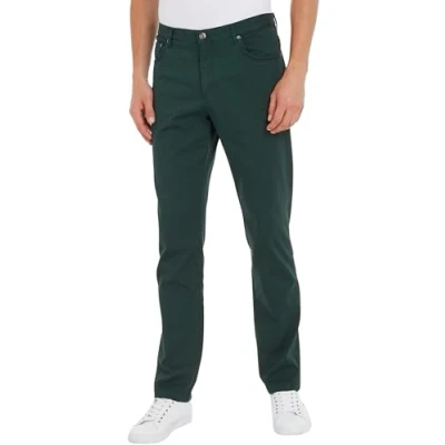 Afbeelding van Tommy Hilfiger Heren 5Pkt Denton Structure GMD 5 Pocket Broek, Groen, 28W/32L, Jager, 28W / 32L