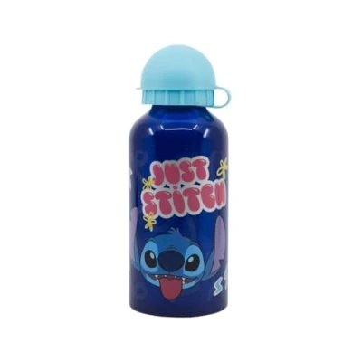 Afbeelding van My sweety pop Drinkfles Aluminium voor kinderen Kleuterschool School Vakantie Maaltijden 17,5 cm 400 ml Hydratatie Cadeau idee Stitch Blauw meisjes