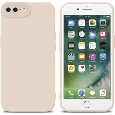 Afbeelding van Cadorabo Hoesje geschikt voor Apple iPhone 7 PLUS / 7S 8 in FLUID CREAM Beschermhoes TPU silicone Cover