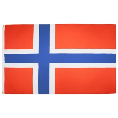 Afbeelding van Noorse vlag 250x150 cm grote vlaggen 150 x 250 Banner 5x8 ft Hoge kwaliteit AZ FLAG