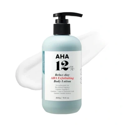 Afbeelding van [VILLAGE 11 FACTORY] AHA BODY LOTION (300 g) Koreaanse huidverzorging Exfoliërende en hydraterende bodylotion met 12% glycolzuur Verwijdert voorzichtig dode cellen