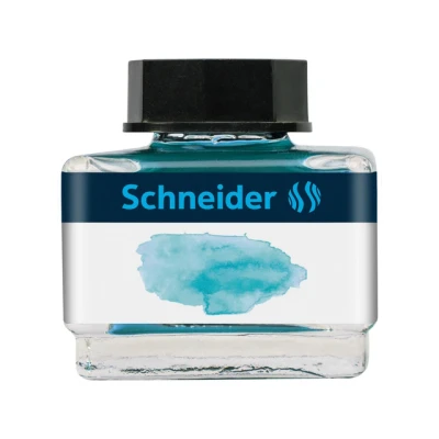 Afbeelding van Inktpotje Schneider 15ml pastel Bermuda blauw voor vulpen en rollerbal