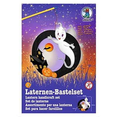 Afbeelding van Ursus 18710003 lantaarns knutselset Easy Line, spook, ca. 21,8 x 31 10,3 cm, set voor het knutselen van een lantaarn, inclusief stapsgewijze handleiding, ideaal de volgende lantaarnloop
