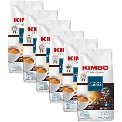 Afbeelding van Koffiebonen Kimbo Espresso Classico 1 kg x 6