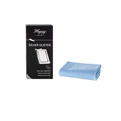 Afbeelding van Hagerty Silver Duster zilver poetsdoek met aanslagbescherming 55 x 35 cm I Geïmpregneerde poleerdoek van katoen Efficiente reinigingsdoek voor en verzilverd metalen items etc.