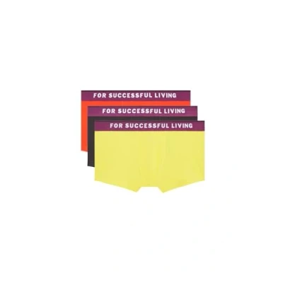 Afbeelding van Diesel UMBX Damienthreepack Caleon Boxershorts (3 stuks) voor heren, Zwart Rood Geel, XS