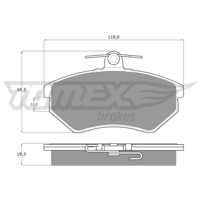 Afbeelding van Remblokkenset, schijfrem TOMEX Brakes TX 10 11
