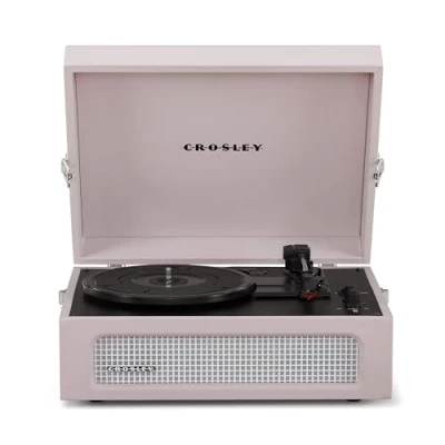 Afbeelding van Crosley Voyager CR8017B AM Amethyst Lichtroze Bluetooth in/uit Platenspeler