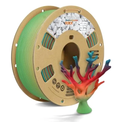 Afbeelding van OVERTURE Rock PLA filament 1,75 mm, Marble steenlook, 1 kg spoel, natuurlijke textuur voor 3D printer (regenboog rock)