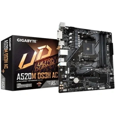 Afbeelding van GIGABYTE A520M DS3H AC moederbord AMD A520 Socket AM4 micro ATX