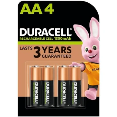 Afbeelding van Duracell DRBA1300 Recharge Plus Oplaadbare Batterijen 4 x AA 1300 mAh
