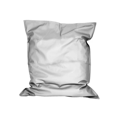 Afbeelding van Zitzak leatherlook zilver met binnenzak 140x110x20 cm