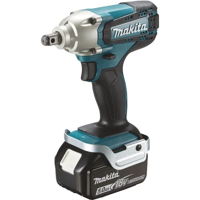 Afbeelding van Makita DTW190RTJ 18V Li Ion Accu Slagmoersleutel Set (2x 5.0Ah Accu) In Mbox 190Nm 1/2&quot; Koolborstelloos