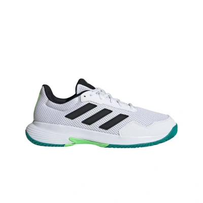 Afbeelding van adidas Unisex Court spec 2 tennisschoenen, Ftwr White/core Black/Pure Teal, 10.5 UK, White Core Zwart Pure 45 1/3 EU