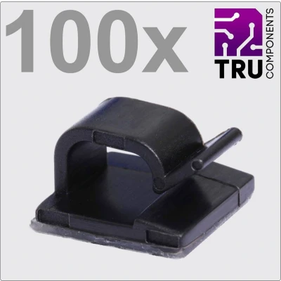 Afbeelding van TRU COMPONENTS T24CA020 Kabelclip Zelfklevend TC 12888436 Bundel Ø (bereik) 1 tot 7 mm Zwart 100 stuk(s)