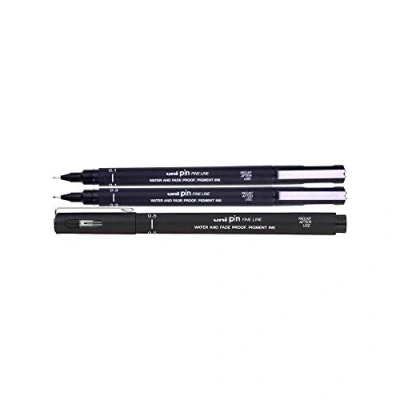 Afbeelding van UNI BALL PIN TEKENPEN FINELINER ULTRA FIJNE LIJN MARKER 0,3 mm ZWARTE Inkt [Pack van 3]