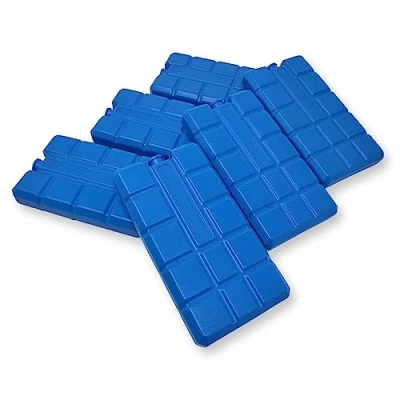 Afbeelding van ToCi Set van 6 koelaccu&#039;s elk 400 ml, blauwe koelelementen voor de koeltas of koelbox, herbruikbare