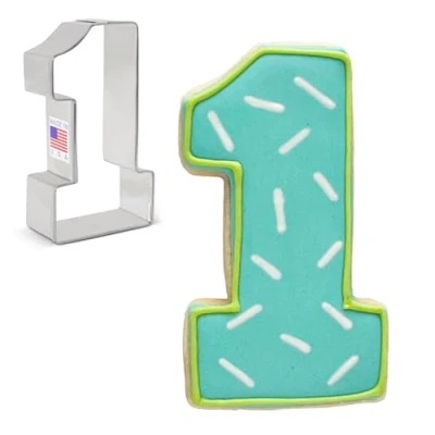 Afbeelding van Ann Clark Cookie Cutters Nummer 1 / #1 Koekjesvorm, 8,3 cm