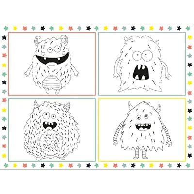 Afbeelding van Kleurplaat Placemat Monster Bash, 6st.