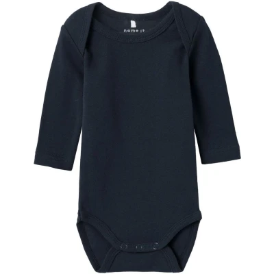Afbeelding van NAME IT BABY romper NBNBODY set van 2 donkerblauw/wit