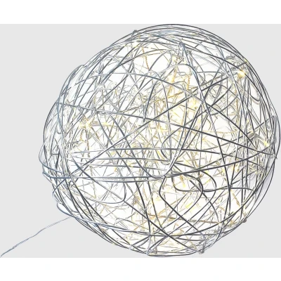 Afbeelding van 3D Kerstbal &quot;Galax&quot; met 100 LEDs Zilver ø37,5 cm