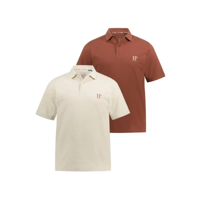 Afbeelding van JP1880 2ERPACK Seitenschlitze Regular FIT Poloshirt, Heren, Maat: 7XL, .
