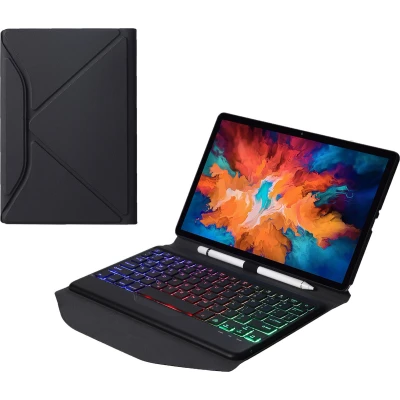 Afbeelding van Bluetooth Keyboard Case voor Lenovo Tab P11 Pro 11.5 inch hoes QWERTY Toetsenbord met verlichting Zwart