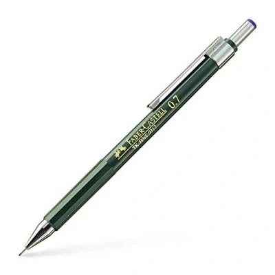 Afbeelding van Faber Castell B 136700 vulpotlood TK Fine met gum en 3 fijne vullingen HB, lijndikte 0,7 mm, zwart