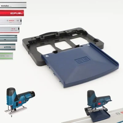 Afbeelding van SLE Professionele geleiderailadapter voor Bosch GST 12V 70 decoupeerzaag, adapter Makita/Festool/Bosch/Mafell/Einhell/Milwaukee/Metabo geleiderail