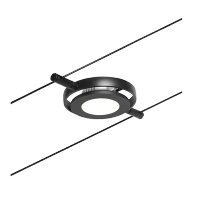 Afbeelding van Paulmann 94419 CorDuo LED kabelsysteem Spot RoundMac DC incl. 1x4,5 Watt uitbreidbaar zwart mat, chroom draadkabel metaal 3000 K