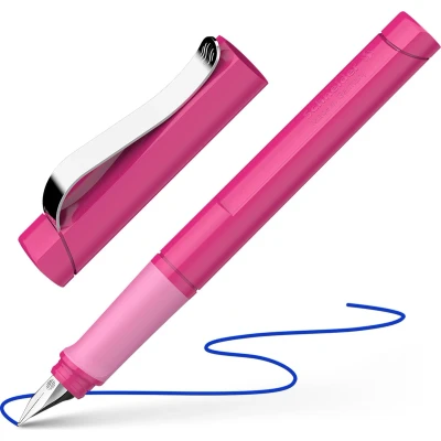 Afbeelding van 15x Vulpen Schneider Base rechtshandig M Roze