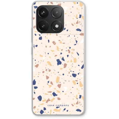 Afbeelding van Case Company® hoesje geschikt voor Xiaomi Poco F6 Pro Terrazzo N23 Soft Cover Telefoonhoesje Bescherming aan alle Kanten en Schermrand