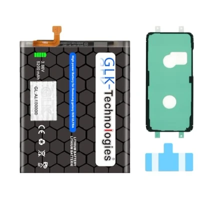 Afbeelding van Krachtige reservebatterij, compatibel met Samsung Galaxy S20 Ultra, SM G988B, GLK Technologies Battery, accu, 5200 mAh batterij, incl. professionele gereedschapsset, NUE (S20 zonder set)