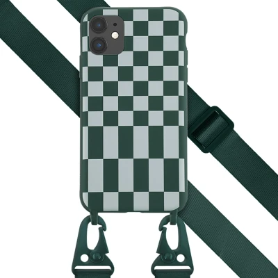 Afbeelding van Apple iPhone 11 Hoesje Siliconen en TPU (zacht) Selencia Softcase/Koordhoesje/Backcover Groen Telefoonhoesje
