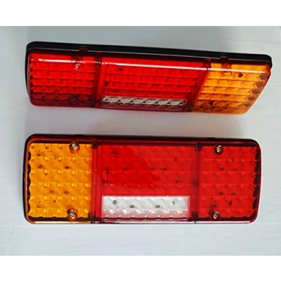 Afbeelding van VNVIS 2 x 12 V LED achterlichten vrachtwagen van caravans camper bus kieppaneel lampen slim