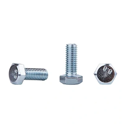 Afbeelding van (Pack van 50 stuks) DIN 933 verzinkt stalen zeskantbouten M8 x 20 mm 8,8 graad, zeskantschroeven, volledig schroefdraad, zeskantkop, kraanbout (50, mm)
