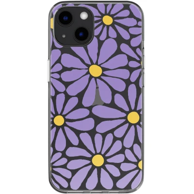 Afbeelding van imoshion hoesje Geschikt voor iPhone 13 Design Tropical Violet Flowers Connect