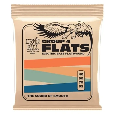 Afbeelding van Ernie Ball 2808 Flatwound Bass String Group IV 40 95 snaren