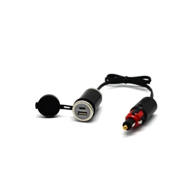 Afbeelding van 36W PD USB C en QC 3.0 Motorfiets Verwisselbare oplader (Din &amp; Sigaret)