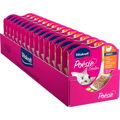 Afbeelding van Vitakraft Poésie® Création kalkoen &amp; kaassaus natvoer 15x85 gram