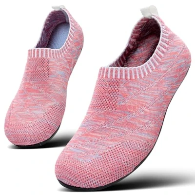 Afbeelding van Sosenfer Pantoffels voor dames en heren, comfortabele platte pantoffels, antislip, gezellige sloffen, uniseks, roze, 40 EU
