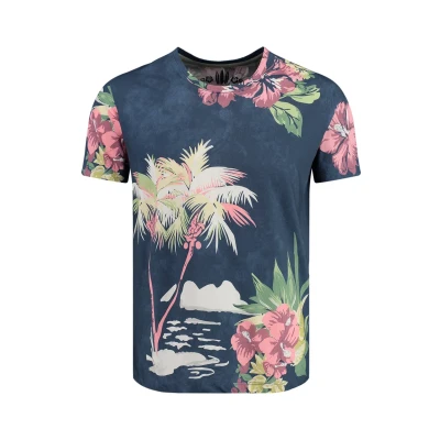 Afbeelding van Key Largo Glory Round Tshirt print, Heren, Maat: 3XL, Dark blue