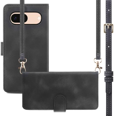 Afbeelding van Google Pixel 8a Hoesje Kunstleder iMoshion Bookcase Zwart Telefoonhoesje