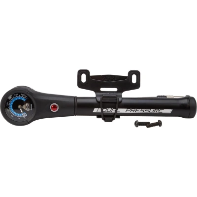 Afbeelding van BBB Cycling DualPressure Mini Fietspomp met Drukmeter Mountainbike Voorvork en Demperpomp 21 Bar Zwart BMP 39