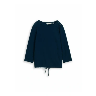 Afbeelding van TOM Tailor Structured Longsleeve, Dames, Maat: 3XL, Sky captain blue