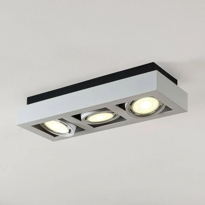 Afbeelding van Arcchio plafondlamp 3 lichts Aluminium, metaal H: 9 cm GU10 wit