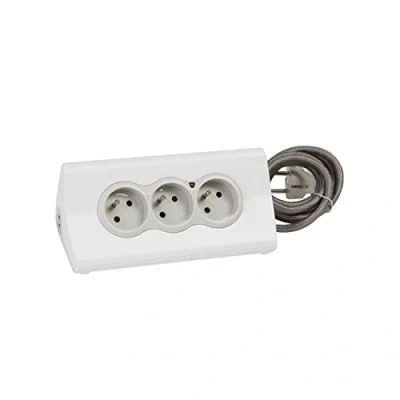 Afbeelding van Legrand Bureaublok Stekkerdoos Contactdoos Verdeelstekker 3X2P Penaarde België 2X USB Hub Tablethouder Verlengsnoer 1.5 Meter Wit &amp; Grijs
